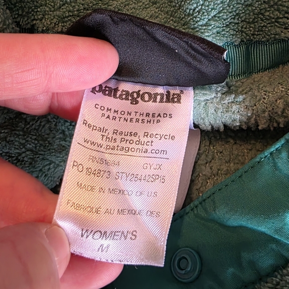 Patagonia Green Re-tool Snap Fleece Size M - Picture 10 of 10